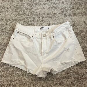 White garage jean Shorts